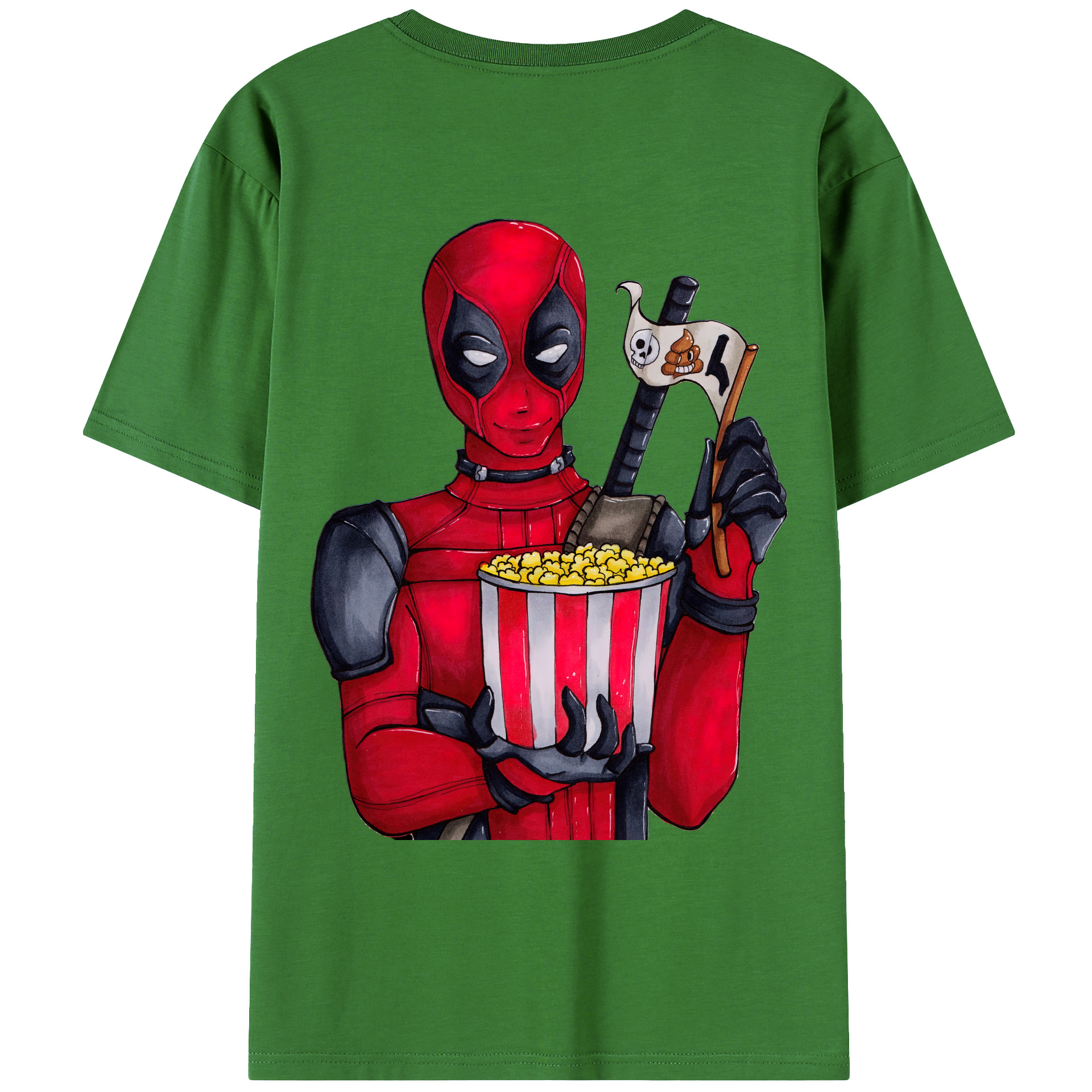（画像用） Deadpool デッドプール レディース半袖Tシャツ(バックプリント)